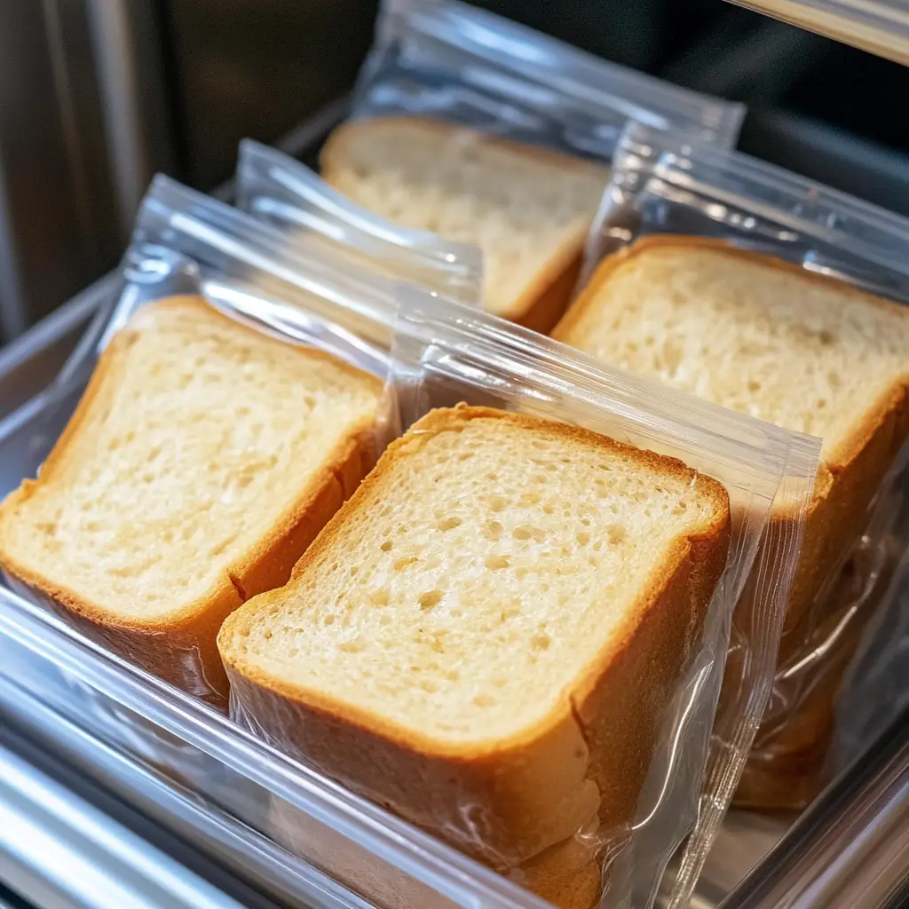 Frozen gluten free bread slices storage